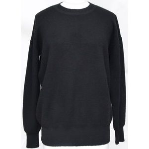 JAMES PERSE Black Long Sleeve Sweater Cashmere Crew Neck Oversized Sz 0